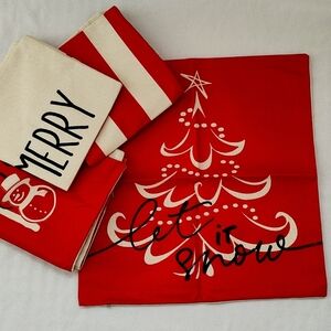 New Christmas Accent Pillow Case SET of 4
